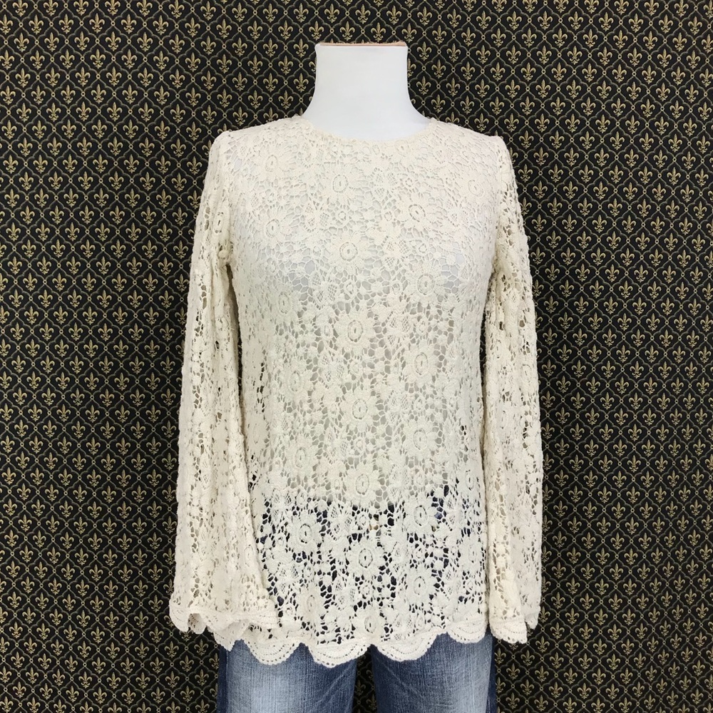 Free People Crochet Lace Top